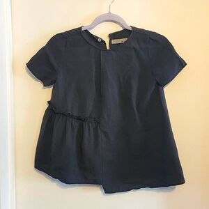 Zara Girls 11/12 Blouse Top in Charcoal Gray